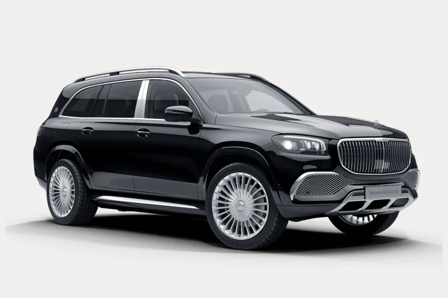 Mercedes-Maybach GLS in black, exterior in three-quarter view