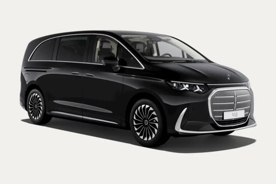 Mercedes-Benz VLE in black, exterior in three-quarter view