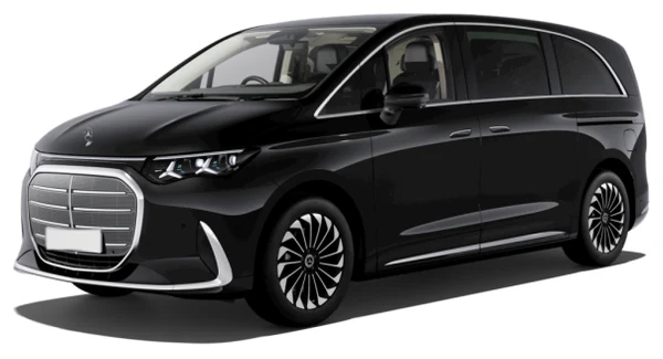 Mercedes-Benz VLE, electric van in black, cut-out image